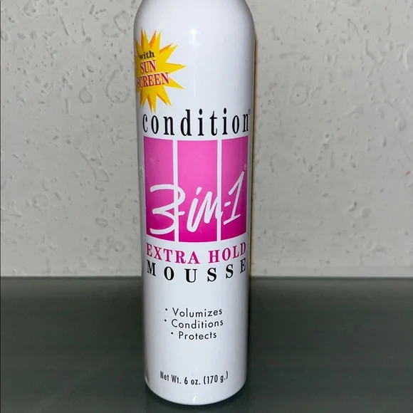 New Condition Clairol 3-in-1 EXTRA HOLD MOUSSE with Sunscreen 6oz discontinued